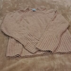 LOFT Women's Soft Tan Cashmere Sweater